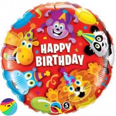 Folija balon - Happy Birthday živali Folija balon - Happy Birthday živali